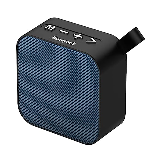 Honeywell Moxie V100 3W Wireless Bluetooth V5.0 Speaker, 52mm Drivers, IPX4, TWS Feature, Up to 6H Non-Stop Music in 1 hr Charge, Light & Portable, Premium Stereo Sound, Multi Compatibility Mode Honeywell Moxie V100 3W Wireless Bluetooth V5.0 Speaker, 52mm Drivers, IPX4, TWS Feature, Up to 6H Non-Stop Music in 1 hr Charge, Light & Portable, Premium Stereo Sound, Multi Compatibility Mode